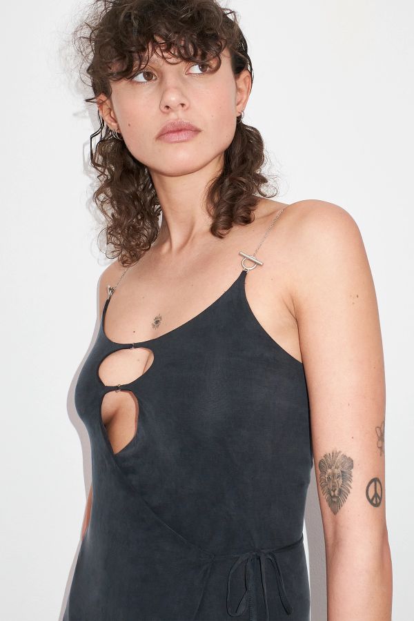 Miista Bisera Dress Washed Black Cupro