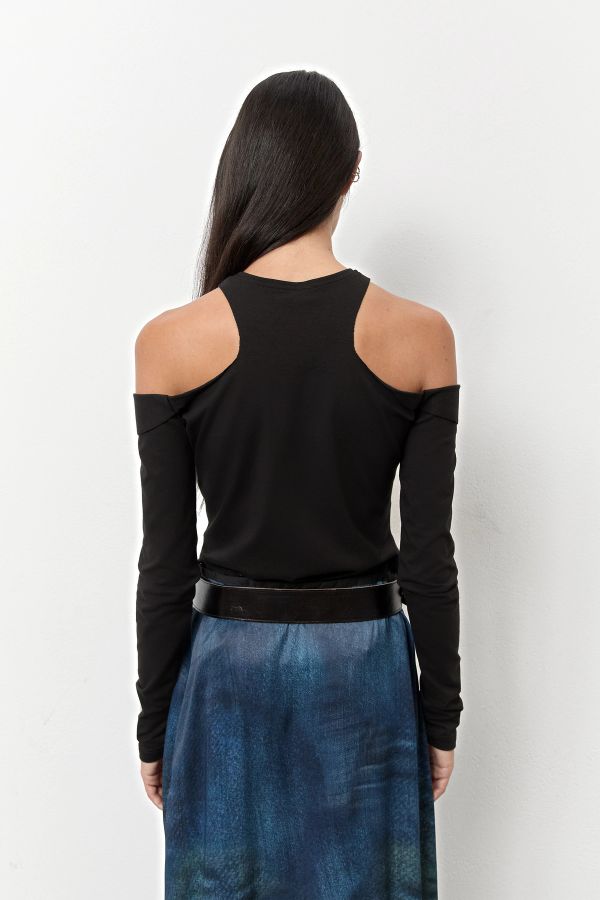 Miista Calypsa Top Black Off-Shoulder