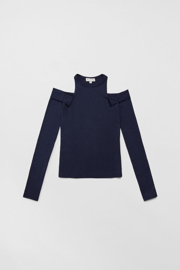 Miista Calypsa Top Navy Off-Shoulder