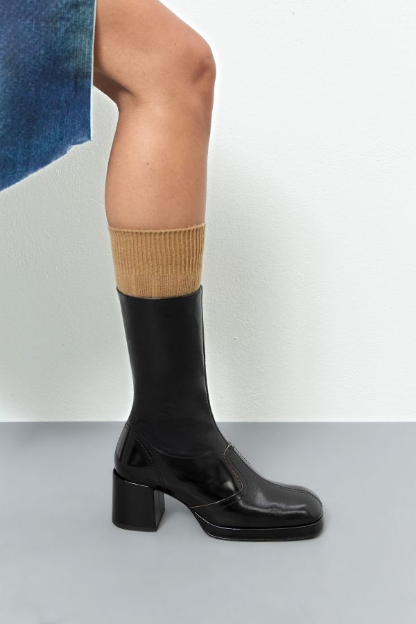 Miista Cass Boots Black Shiny Leather