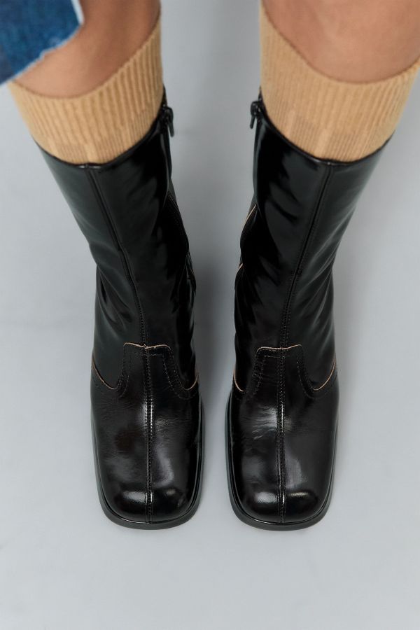 Miista Cass Boots Black Shiny Leather