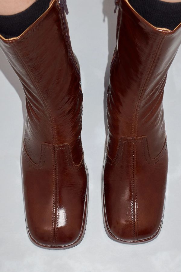 Miista Cass Boots Brown Patent Leather