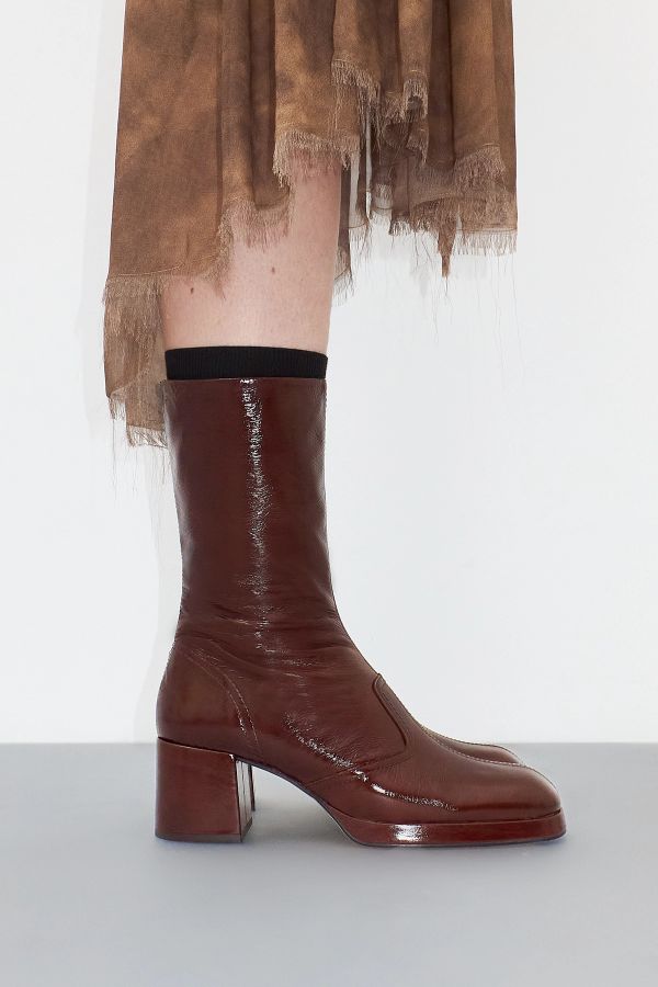 Miista Cass Boots Brown Patent Leather