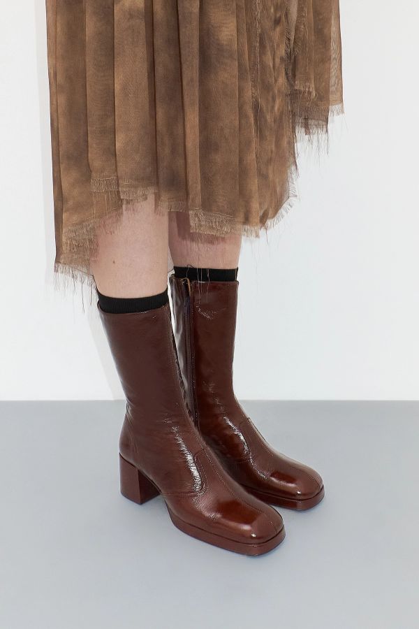 miista Cass Boots Brown Patent Leather