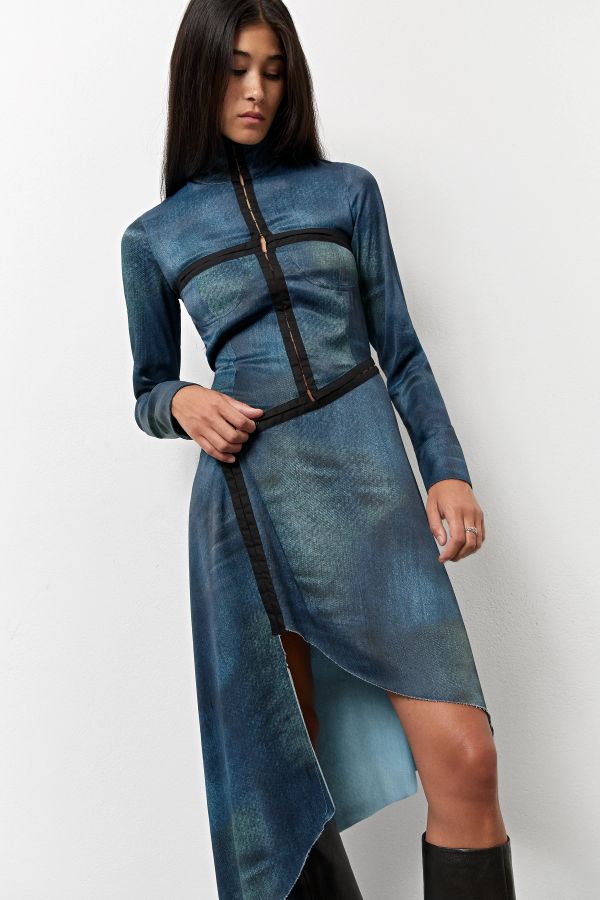 Miista Chione Dress Blue Multifuntional Print