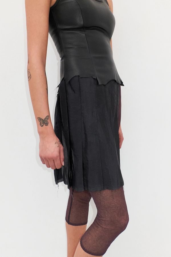 Miista Clare Skirt Washed Black Wrap