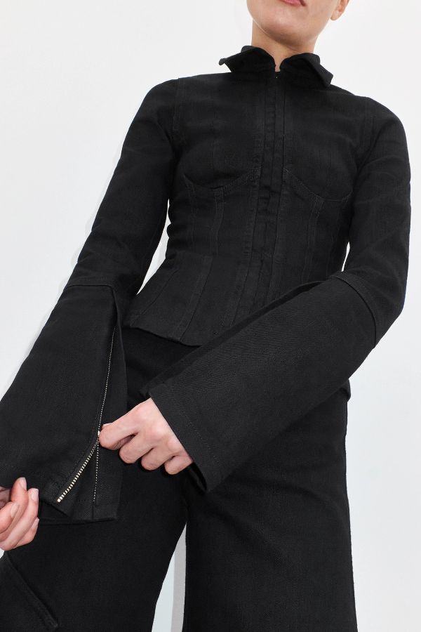 Miista Costa Jacket Black Denim Corset