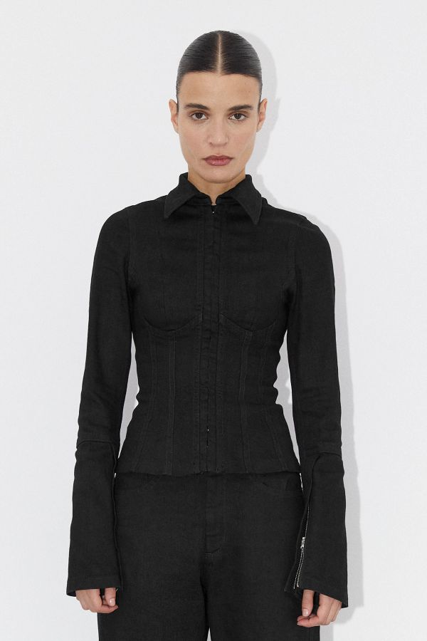 miista Costa Jacket Black Denim Corset