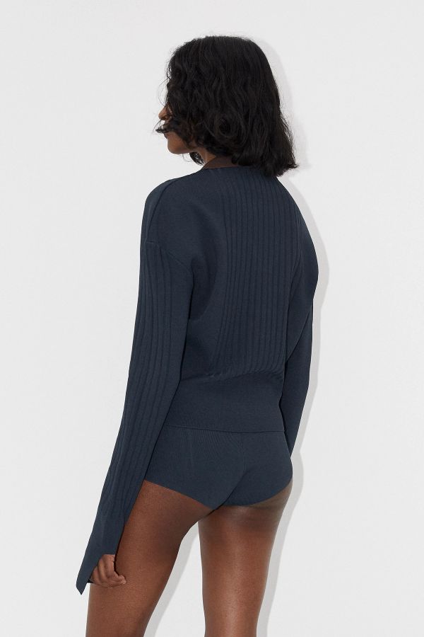 Miista Dafne Jumper Navy Ribbed Knit