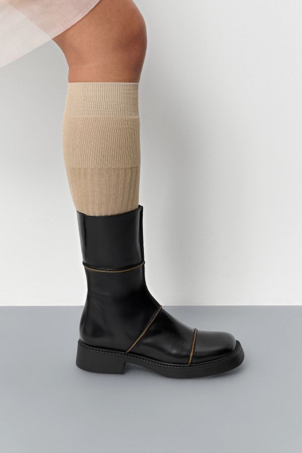 Miista Dahlia Boots Black Leather