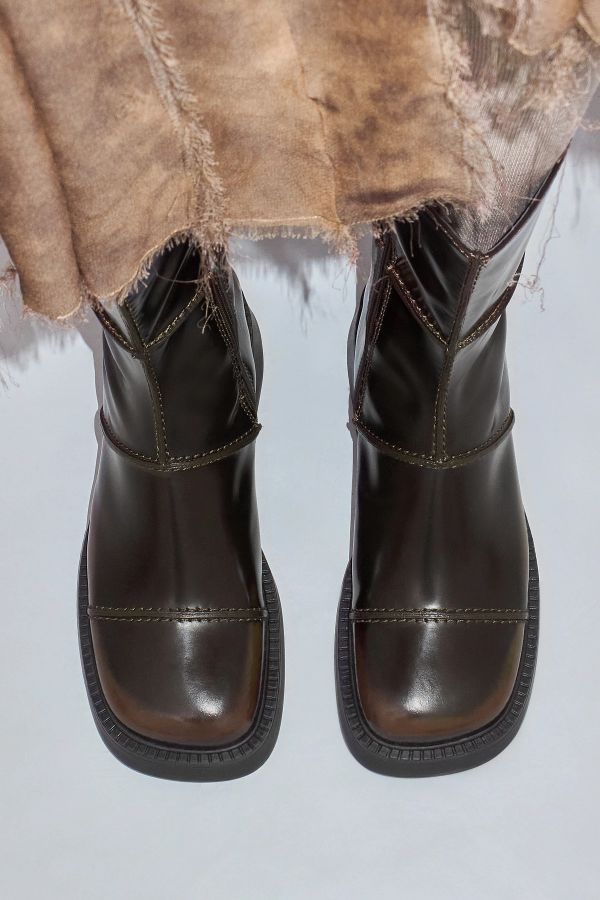 Miista Dahlia Boots Brown Brush Off Leather