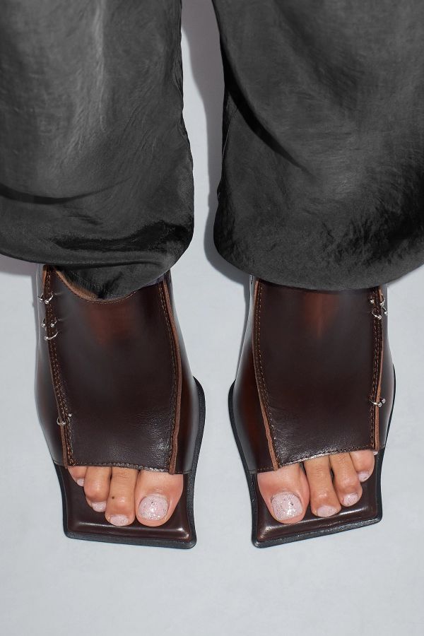 Miista Dalila Sandals Brown Brushed Leather