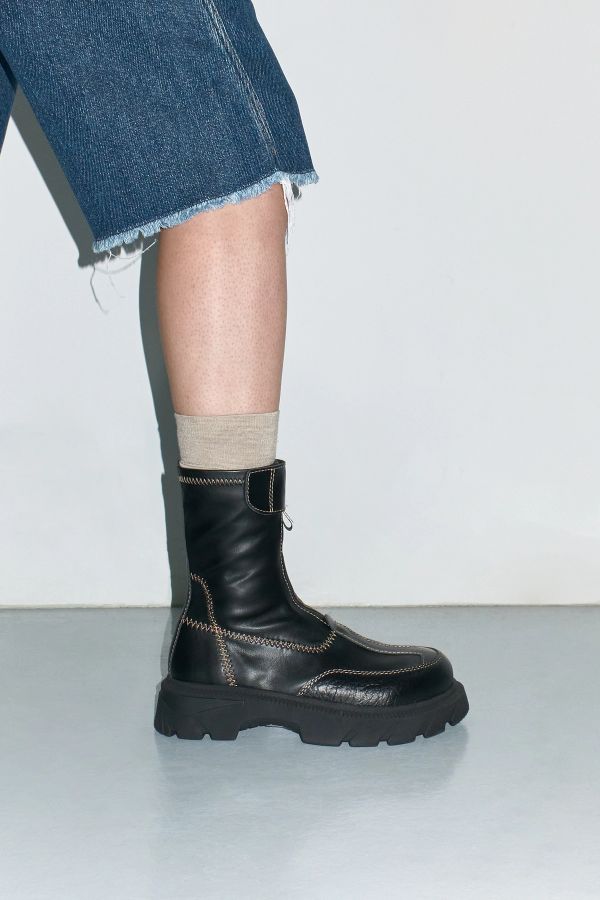 Miista Danica Boots Black Stretch Leather