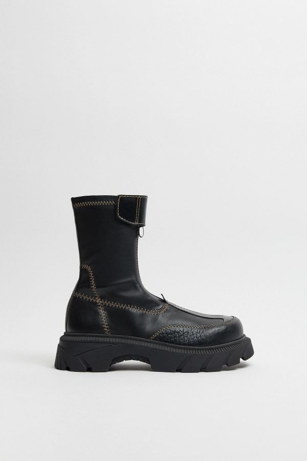 Miista Danica Boots Black Stretch Leather