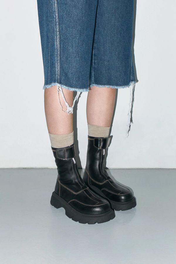 miista Danica Boots Black Stretch Leather