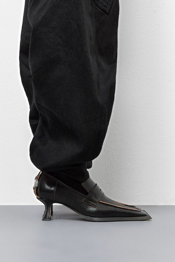 Miista Darin Courts Black Raw-edge Leather