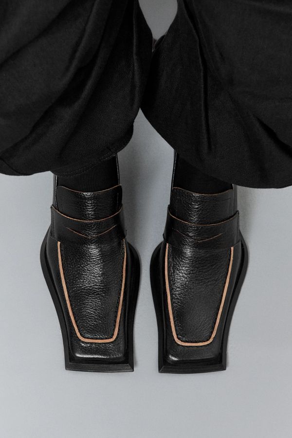 Miista Darin Courts Black Raw-edge Leather