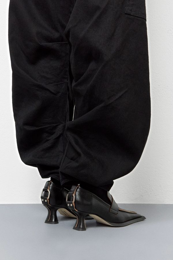 Miista Darin Courts Black Raw-edge Leather