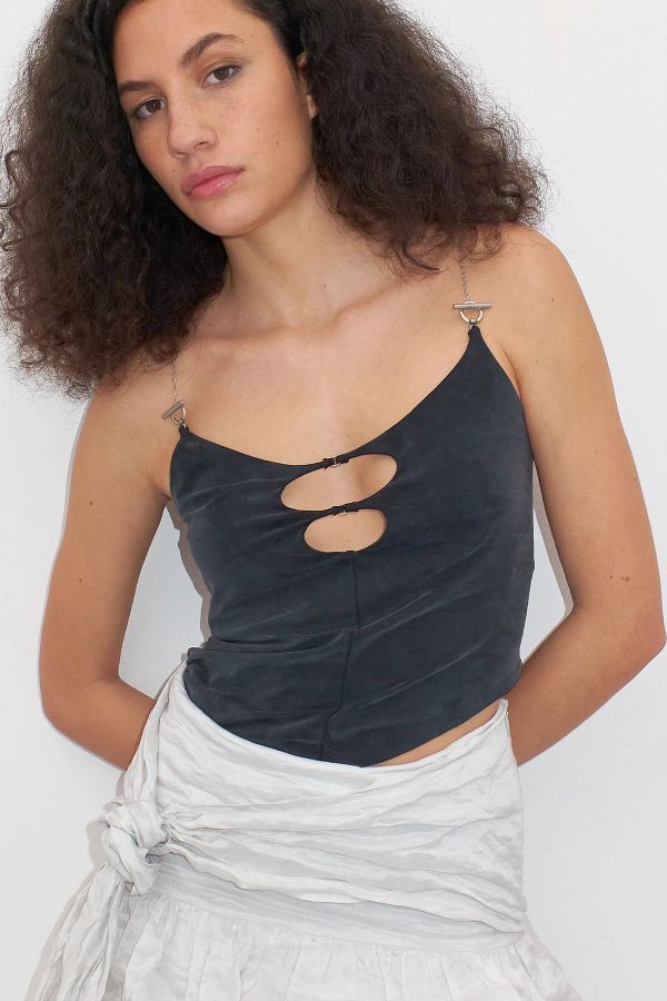 Miista Darina Top Washed Black Cupro