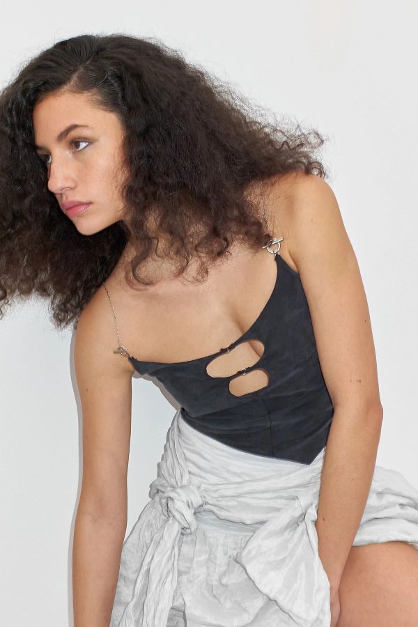 Miista Darina Top Washed Black Cupro