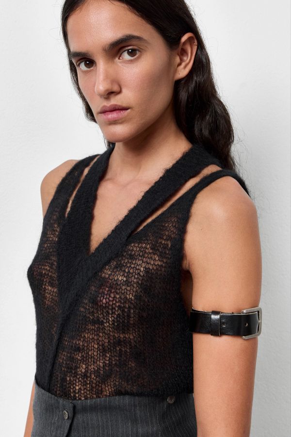 Miista Donka Arm Belt Black Leather