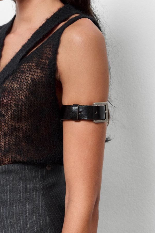 miista Donka Arm Belt Black Leather