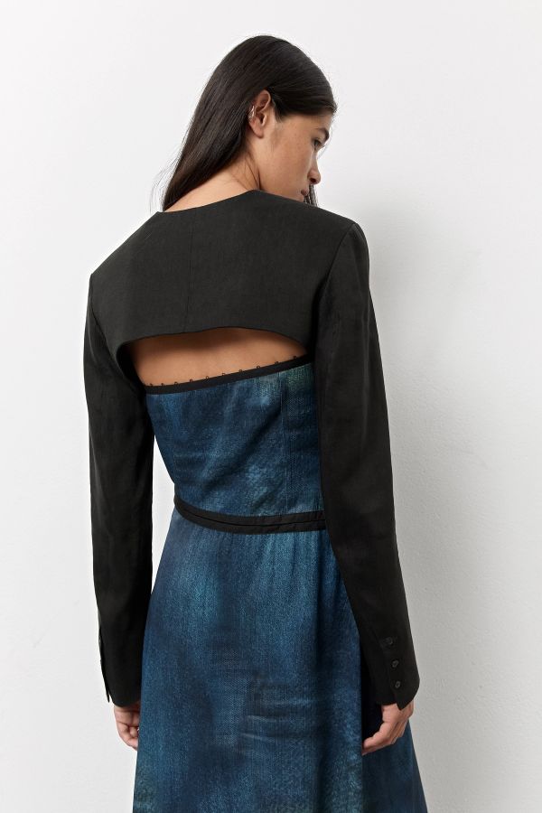Miista Edesia Jacket Black Linen Blend