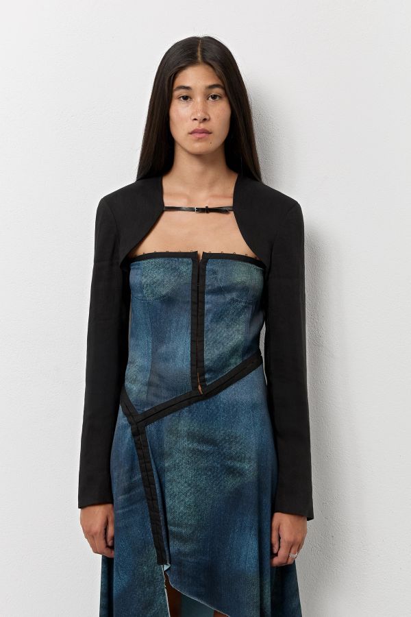 miista Edesia Jacket Black Linen Blend