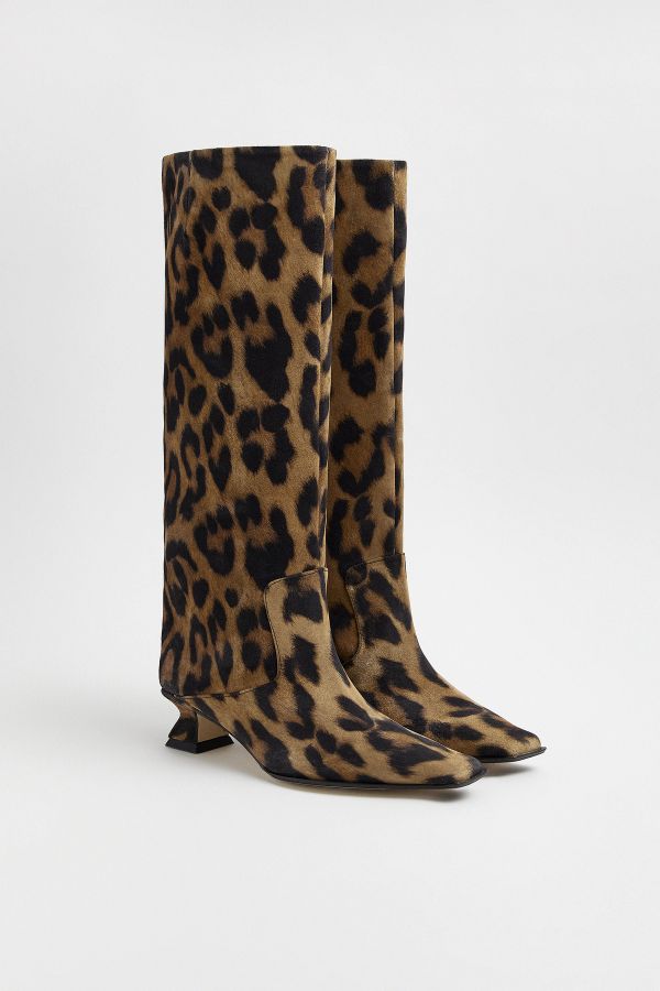 Miista Effie Boots Animal Print Suede