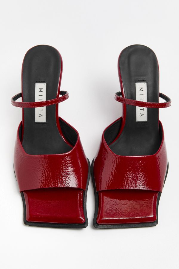 Miista Egle Sandals Dark Red Patent Leather