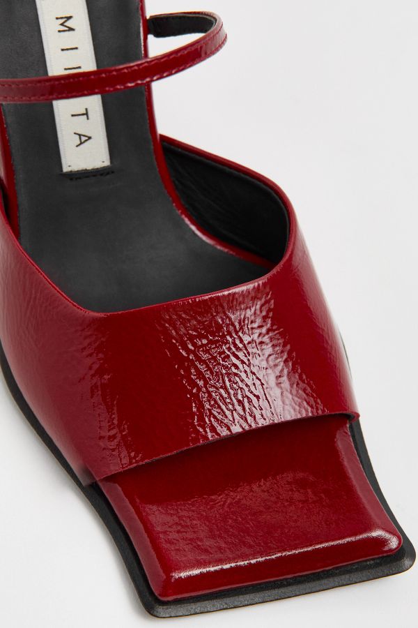 Miista Egle Sandals Dark Red Patent Leather