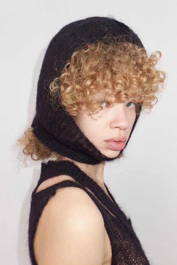 miista Eir Balaclava Black Mohair Blend