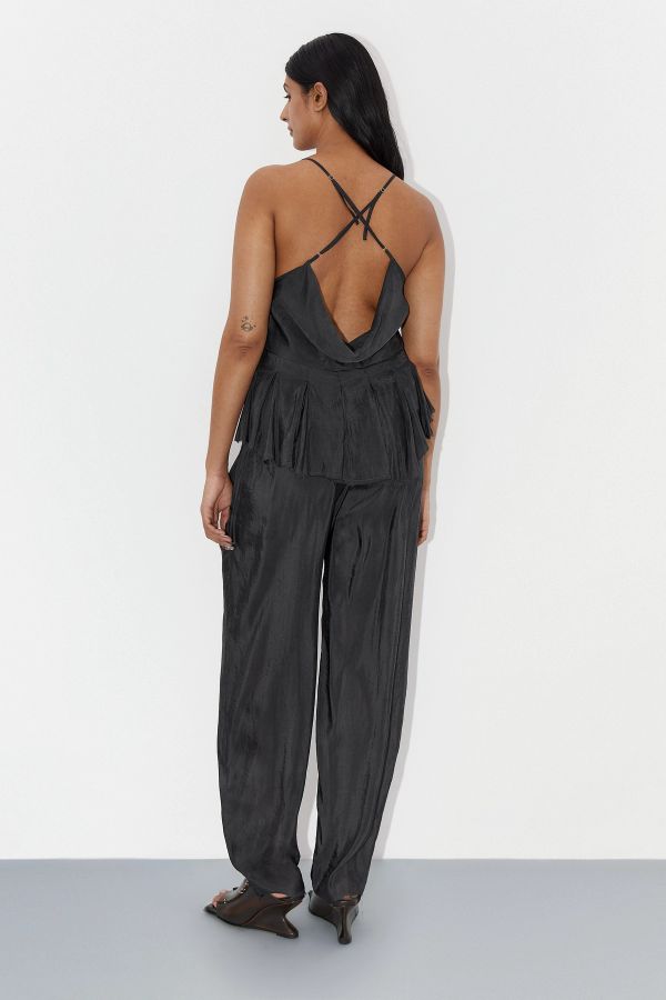 Miista Eriu Trousers Washed Black Raw Hem