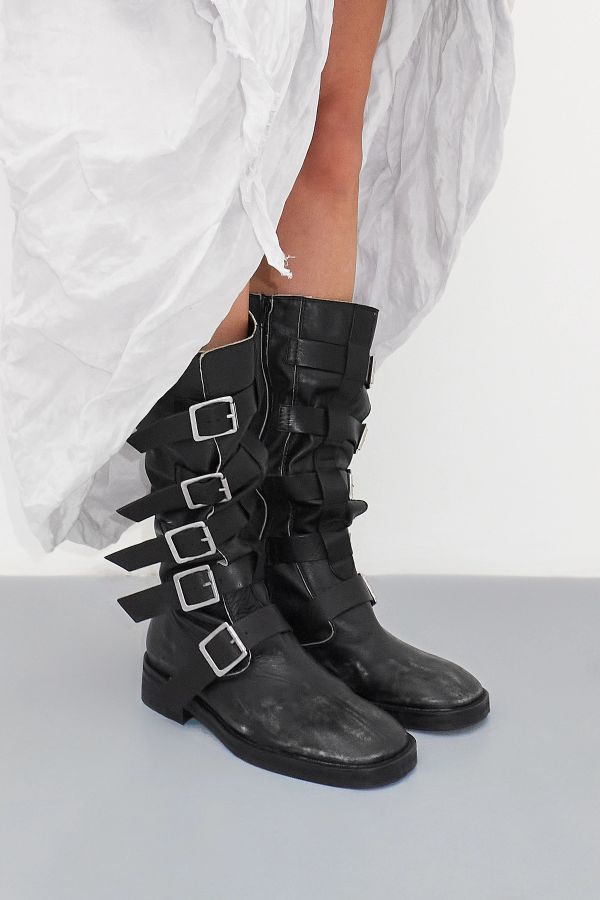 miista Evie Boots Black Brush-Off Leather