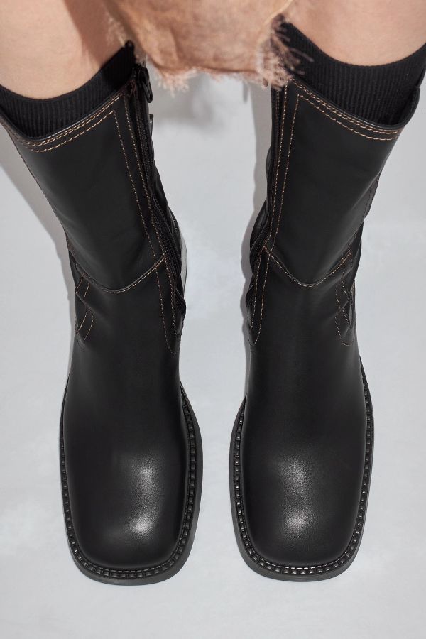 Miista Fabi Boots Black Stretch Leather
