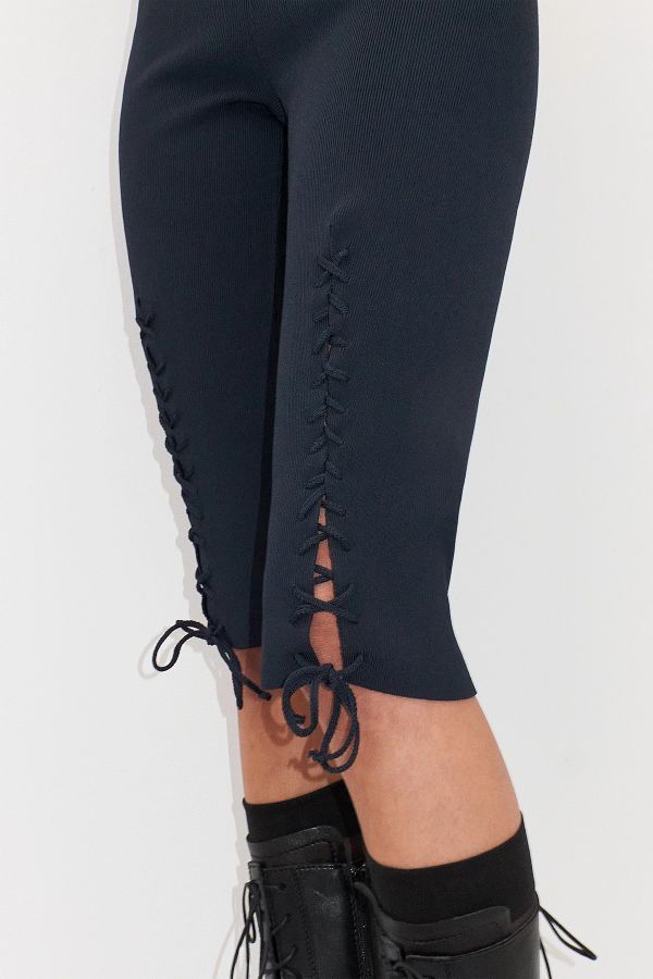 Miista Felicia Trousers Navy Lace Knit