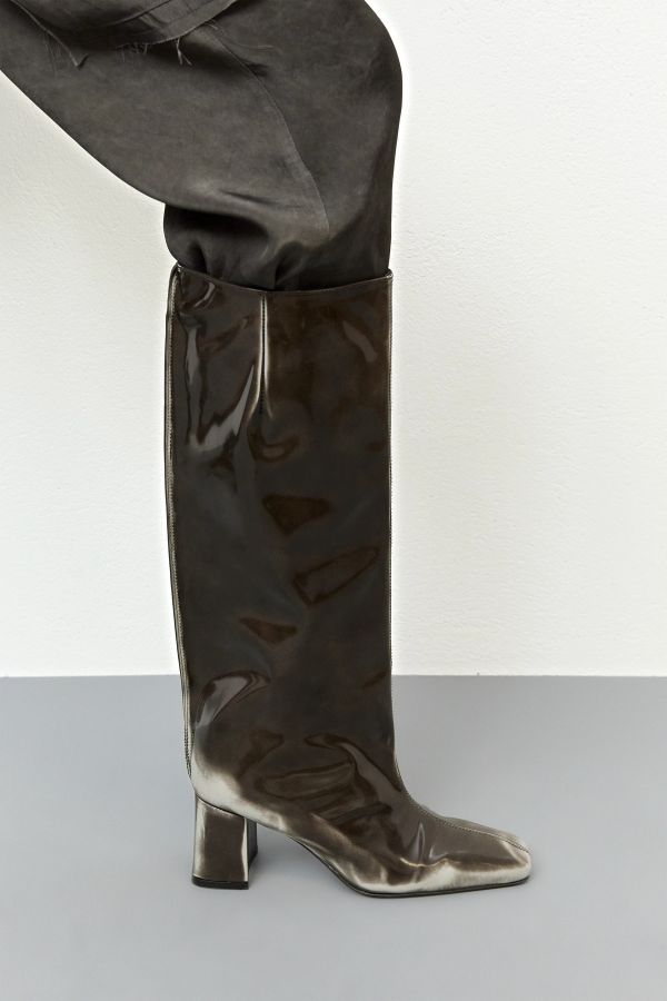 Miista Finola Boots Grey Brush-Off Leather