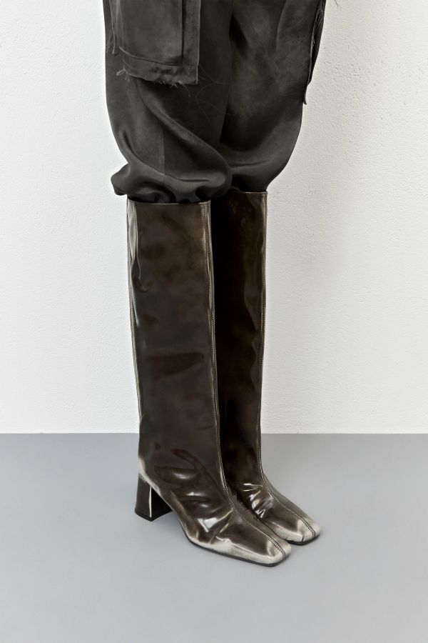 miista Finola Boots Grey Brush-Off Leather