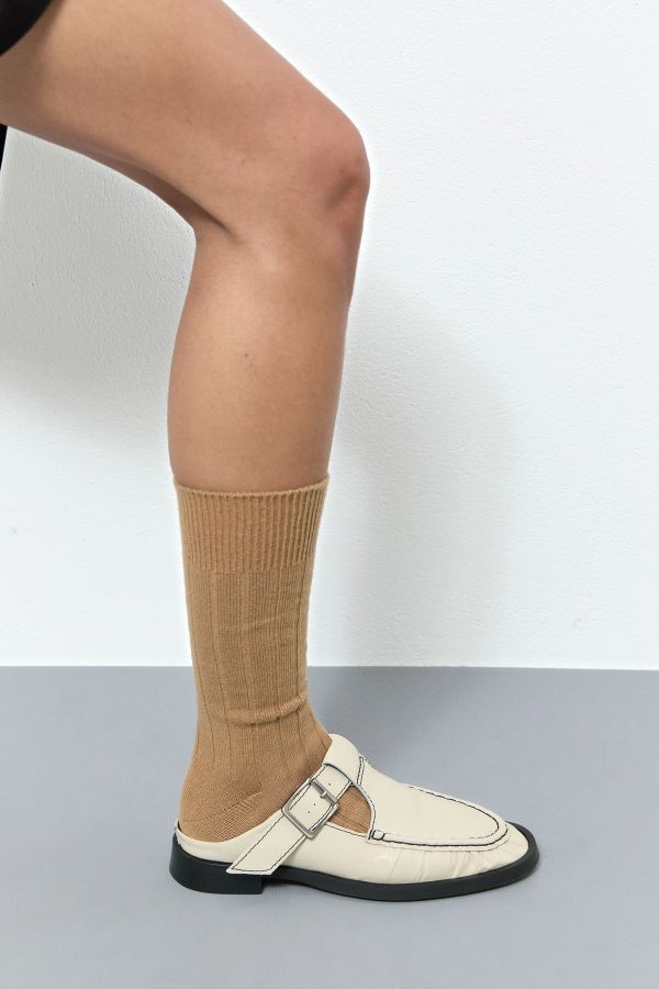 Miista Gianna Mules Cream Leather