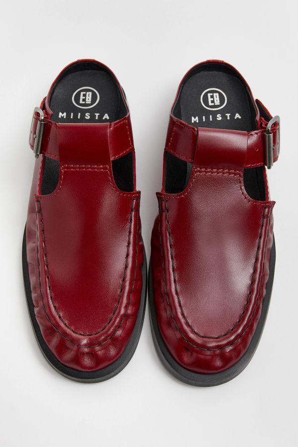Miista Gianna Mules Dark Red Leather