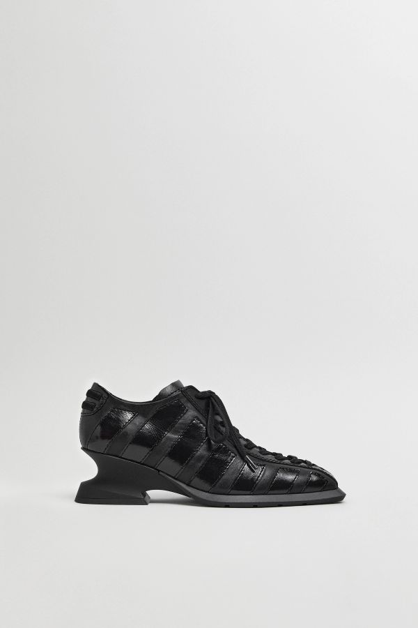 Miista Goldie Sneakers Black Leather Wedge