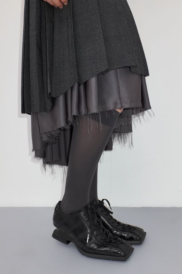 miista Goldie Sneakers Black Leather Wedge