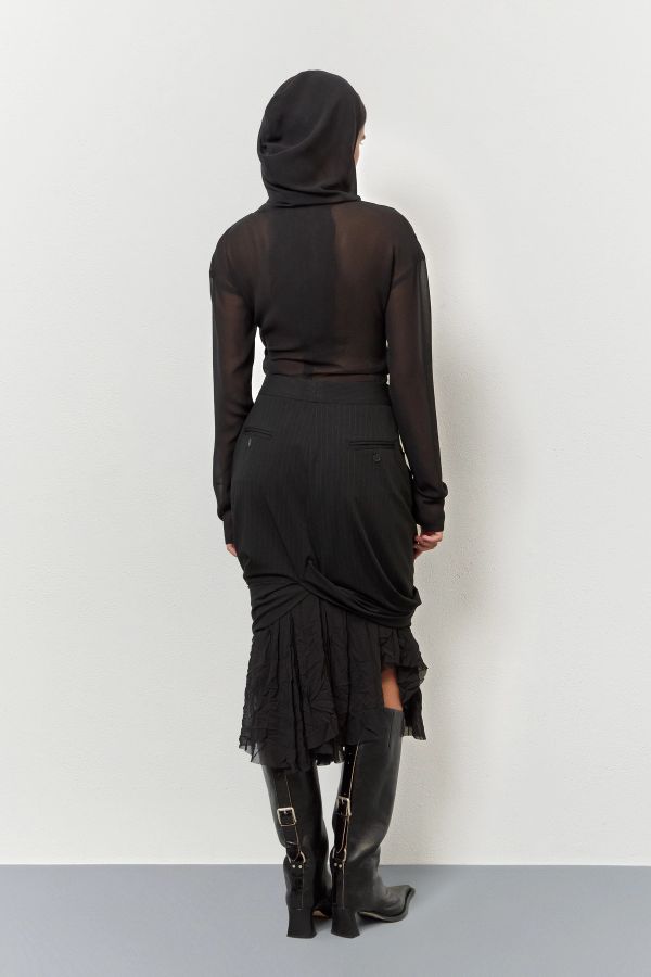 Miista Grethy Skirt Black Pinstripe