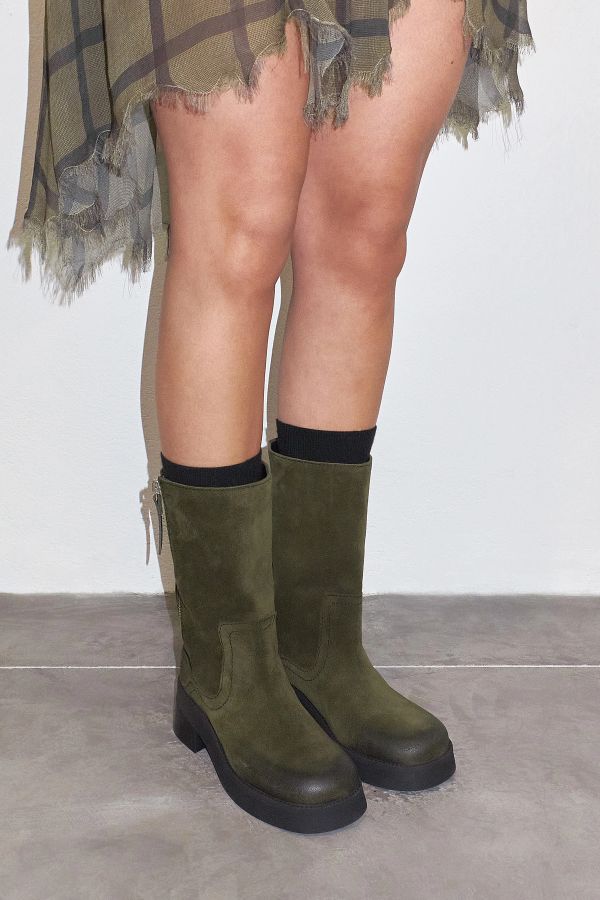 Miista Gunda Boots Khaki Suede