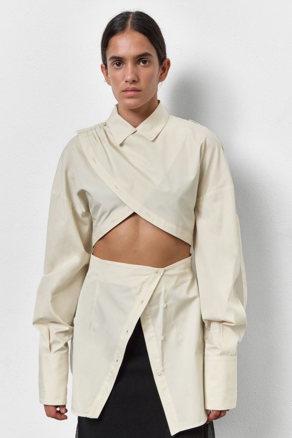 miista Halia Shirt Beige Multifunctional Cotton