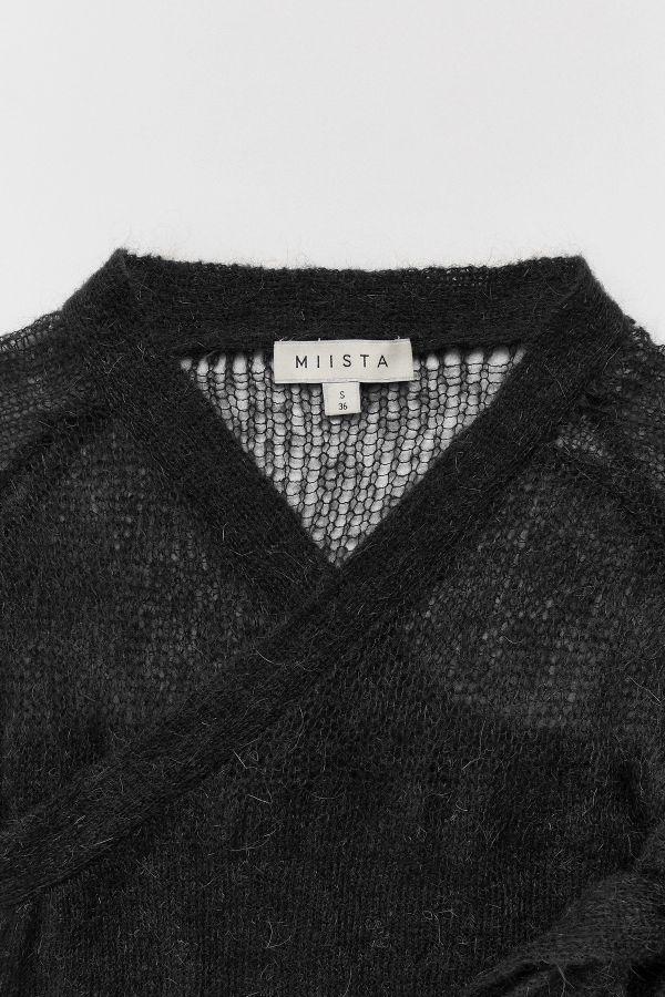 Miista Helen Cardigan Black Mohair