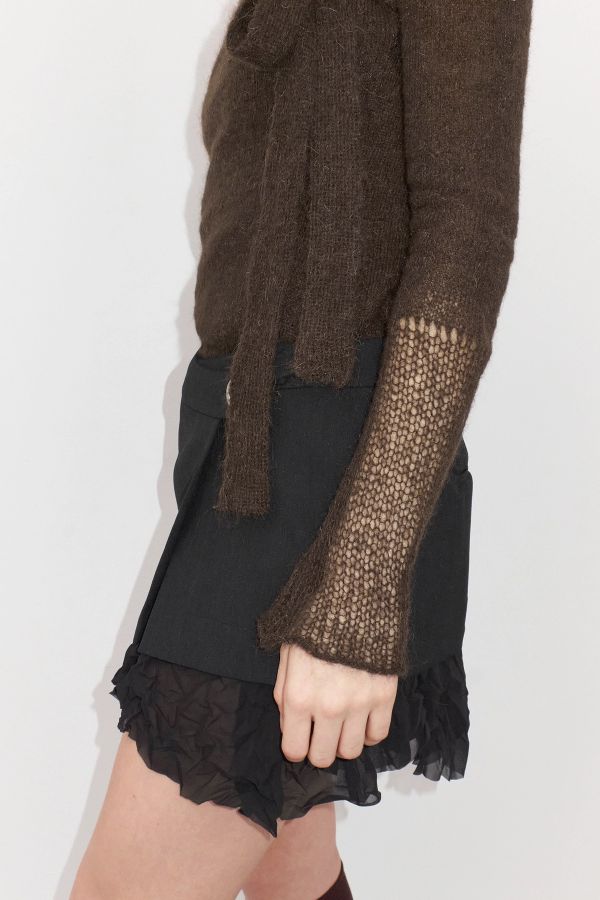 Miista Helen Cardigan Brown Mohair