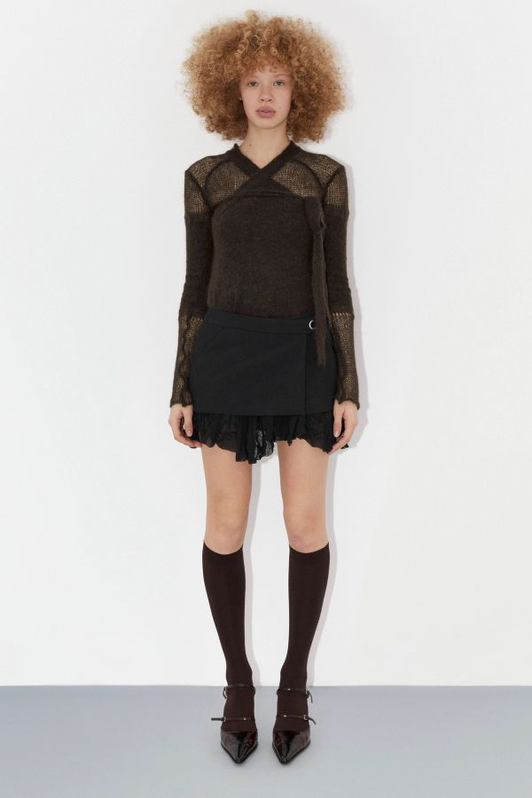 Miista Helen Cardigan Brown Mohair