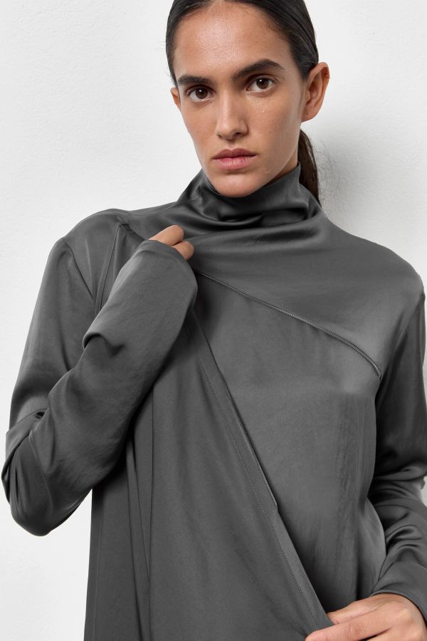 Miista Helia Top Mulifunctional Grey Satin