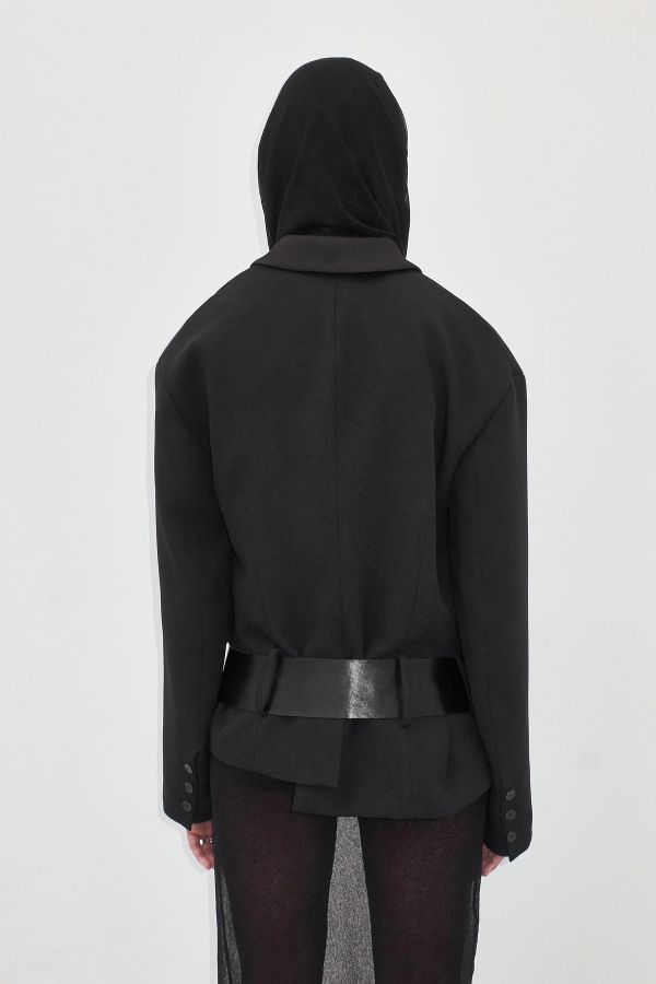 Miista Hester Blazer Black Leather Belt